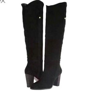 Guess Women’s Honon Black Suede Knee High Boots